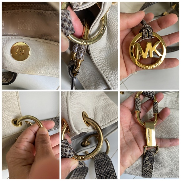 MICHAEL KORS Ivory Soft Pebbled Leather Hobo Shoulder Bag - Picture 15 of 16